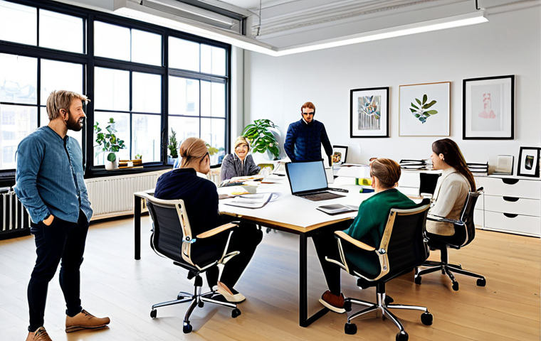 캐릭터디자인 자격증 취득 후 진로 선택 방법 - **Prompt:** "A female character designer, working on a stylized character concept art for a video ga...