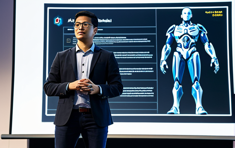 캐릭터디자인과 콘텐츠 제작의 조화 - **

A close-up of a character designer working on a tablet, creating a digital illustration of a uni...