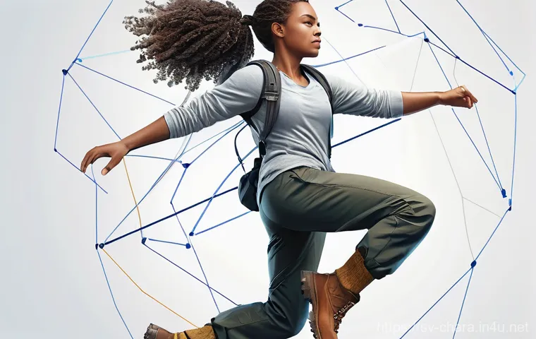 캐릭터디자인에서 선과 형태 연습법 - **Prompt 1: Dynamic Line Art with Geometric Foundations**
    A full-body illustration of a young, a...