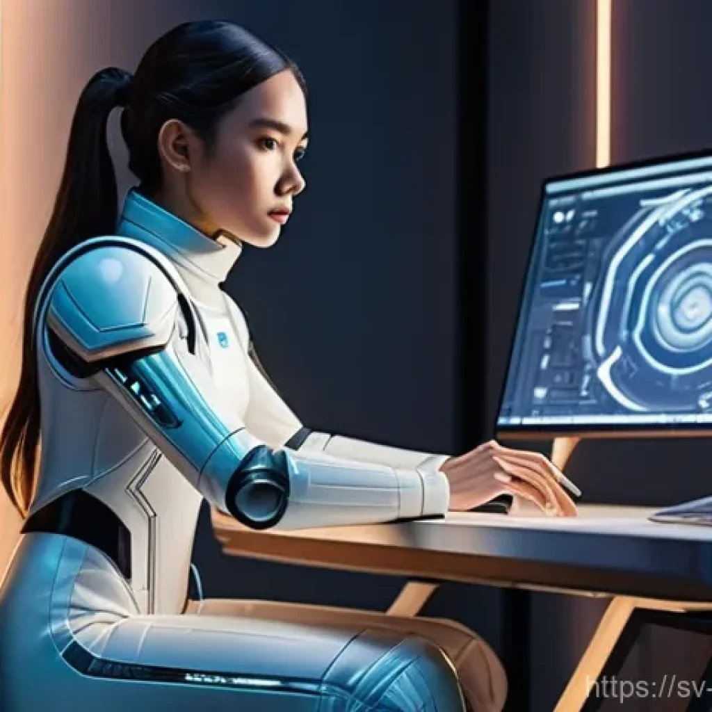 캐릭터디자인과 영화 프로덕션의 연계 - **Prompt: Futuristic Character Design Studio**
    "A highly detailed, wide-angle shot of a bright, ...