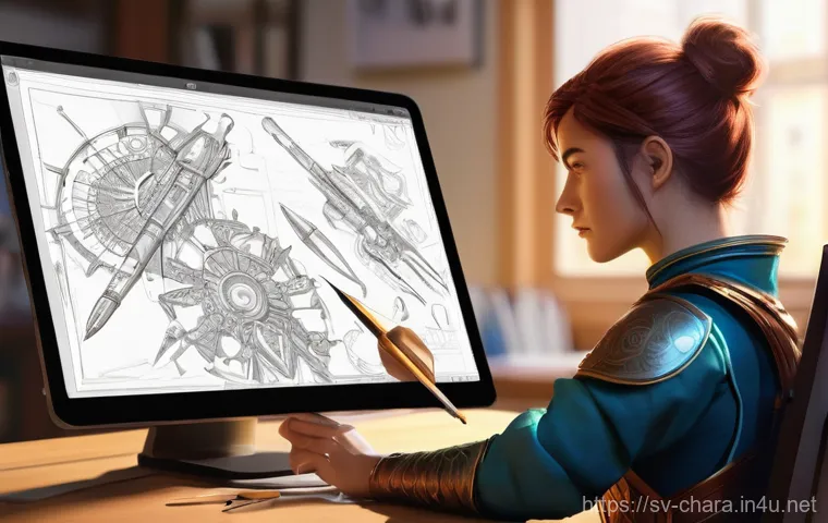 캐릭터디자이너 취업 성공 스토리 - Character Concept Artist at Work**

A highly detailed digital painting showing a female character co...