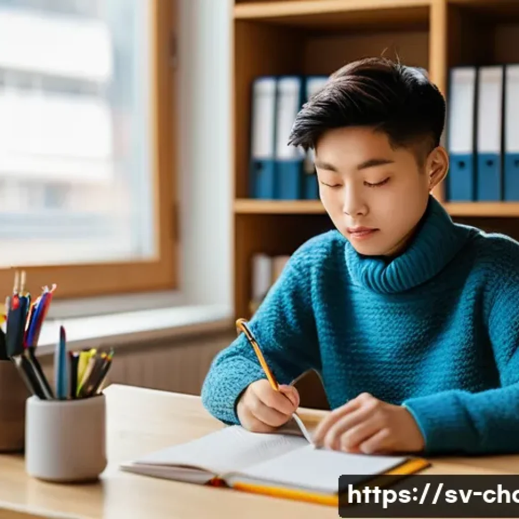 캐릭터디자인 자격증 필기 시험 준비 방법 - **Prompt:** A young, diligent student (gender-neutral, East Asian features) in a well-organized, mod...