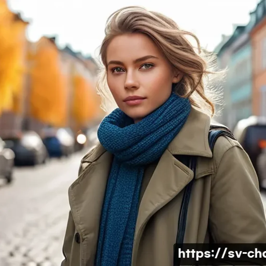 캐릭터디자인 실기와 일러스트 기초 차이점 - A detailed character design of a confident young woman in modern Swedish street fashion, wearing lay...