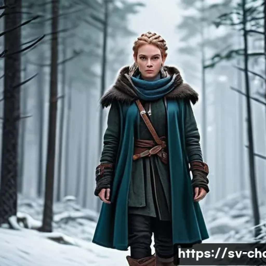 캐릭터디자인 실기 시험 준비를 위한 주요 팁 - A dynamic and original fantasy character design inspired by Scandinavian folklore, featuring a young...